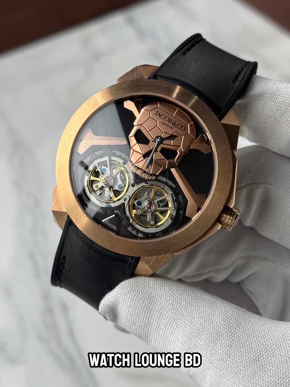 Jacob & Co Skull Double Tourbillon || Ref. DC200.40.AA.AA.ABRUA || 1:1 Swiss Quality