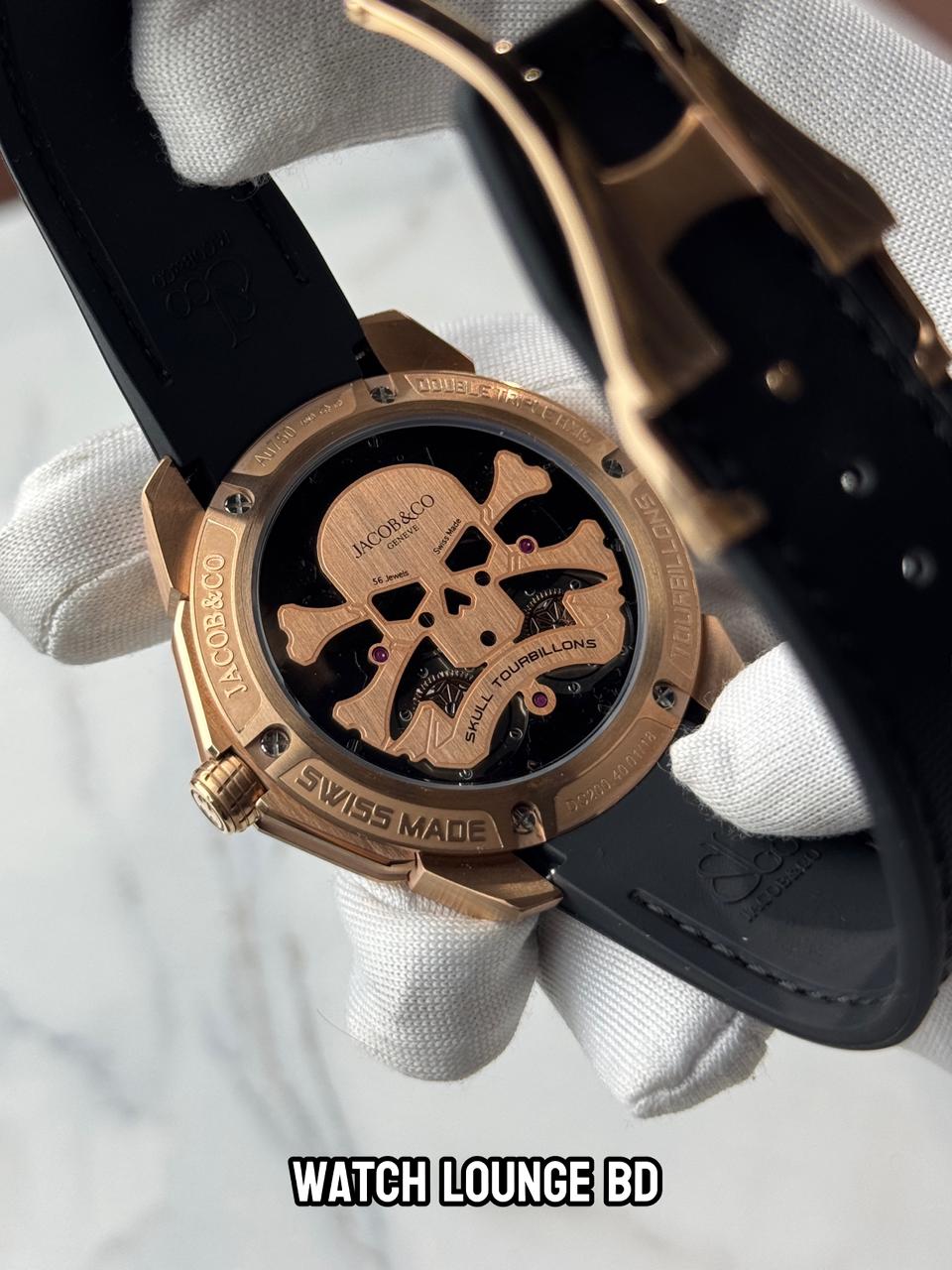Jacob & Co Skull Double Tourbillon || Ref. DC200.40.AA.AA.ABRUA || 1:1 Swiss Quality